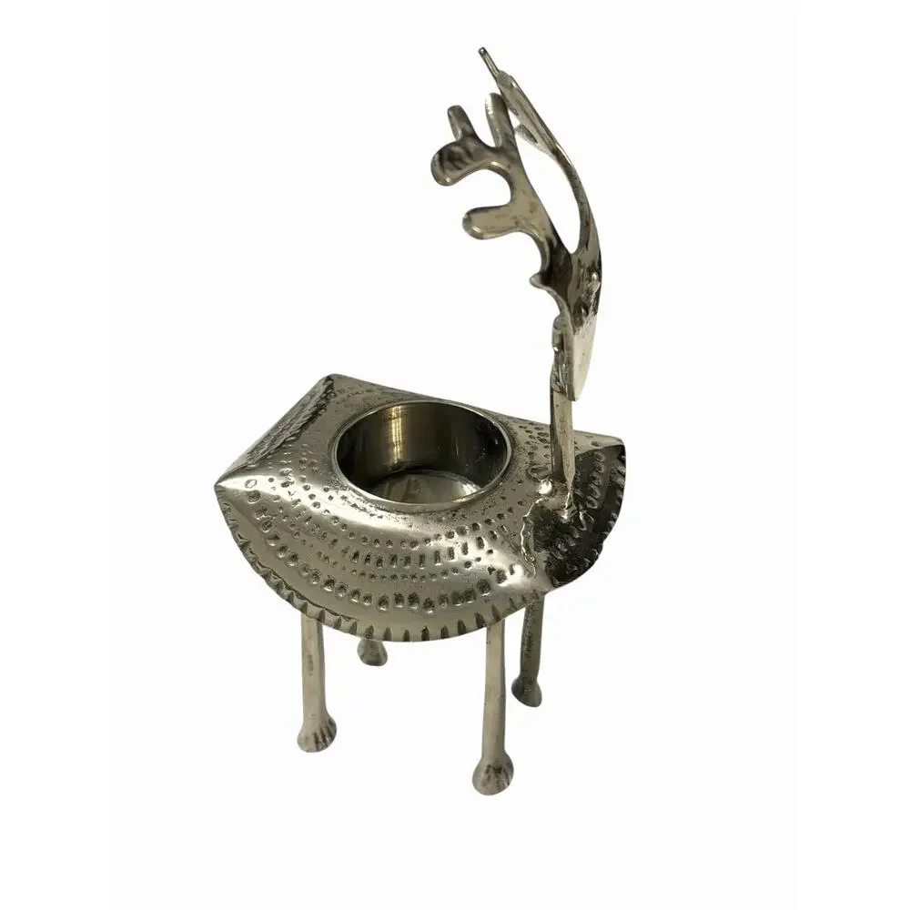 MCM Metal Reindeer Candle Holder VINTAGE 8